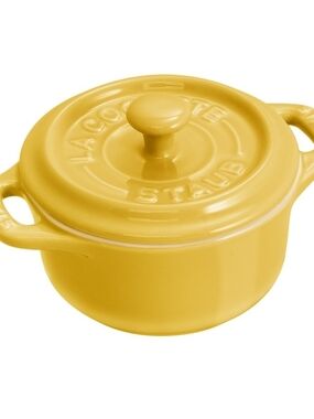 Staub Ceramic Mini Round Cocotte- Citron